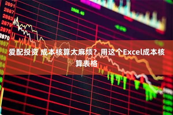 爱配投资 成本核算太麻烦？用这个Excel成本核算表格